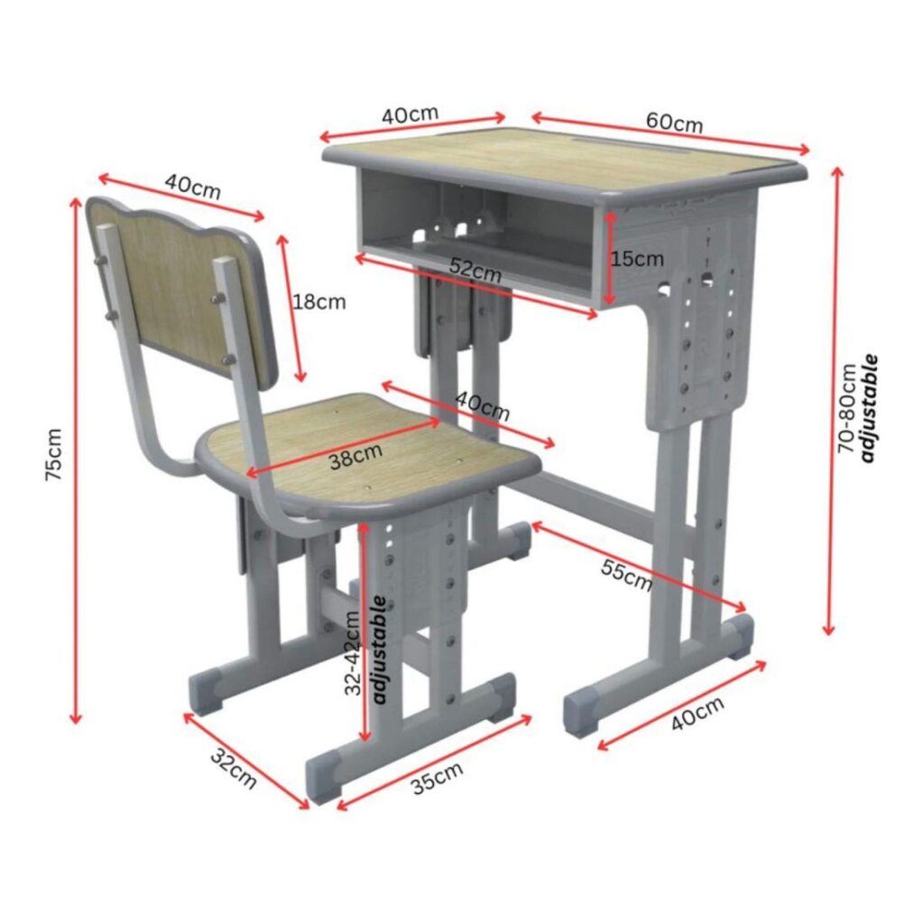 Meja Belajar Set B-01 MDF
