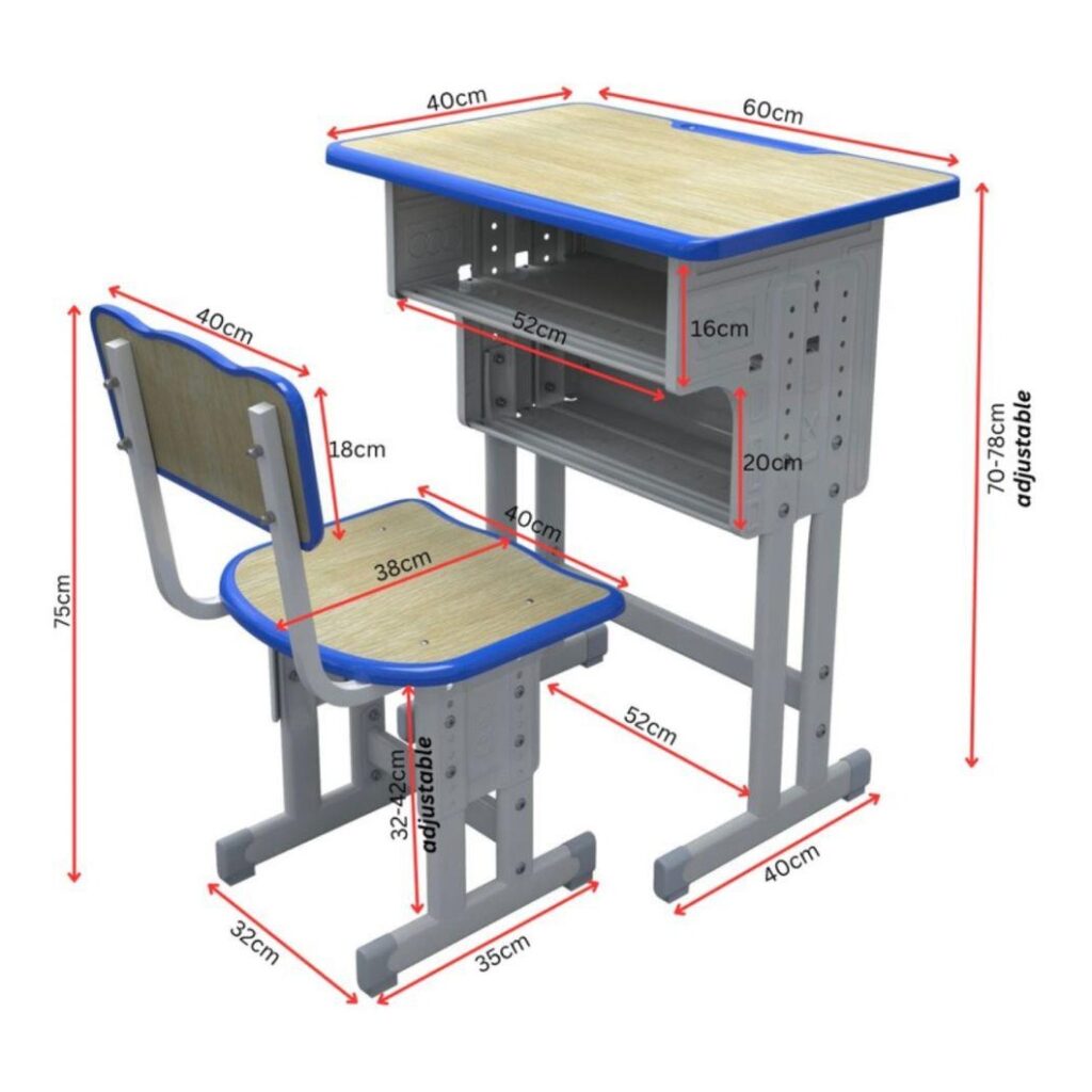 Meja Belajar Set B-02 MDF