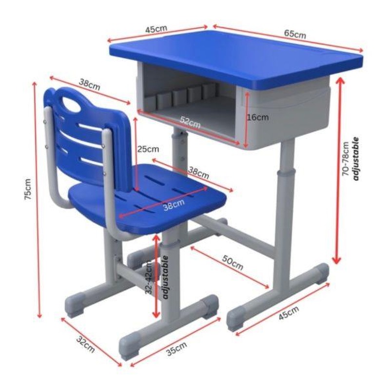 Meja Belajar Set T-B Plastic HDPE